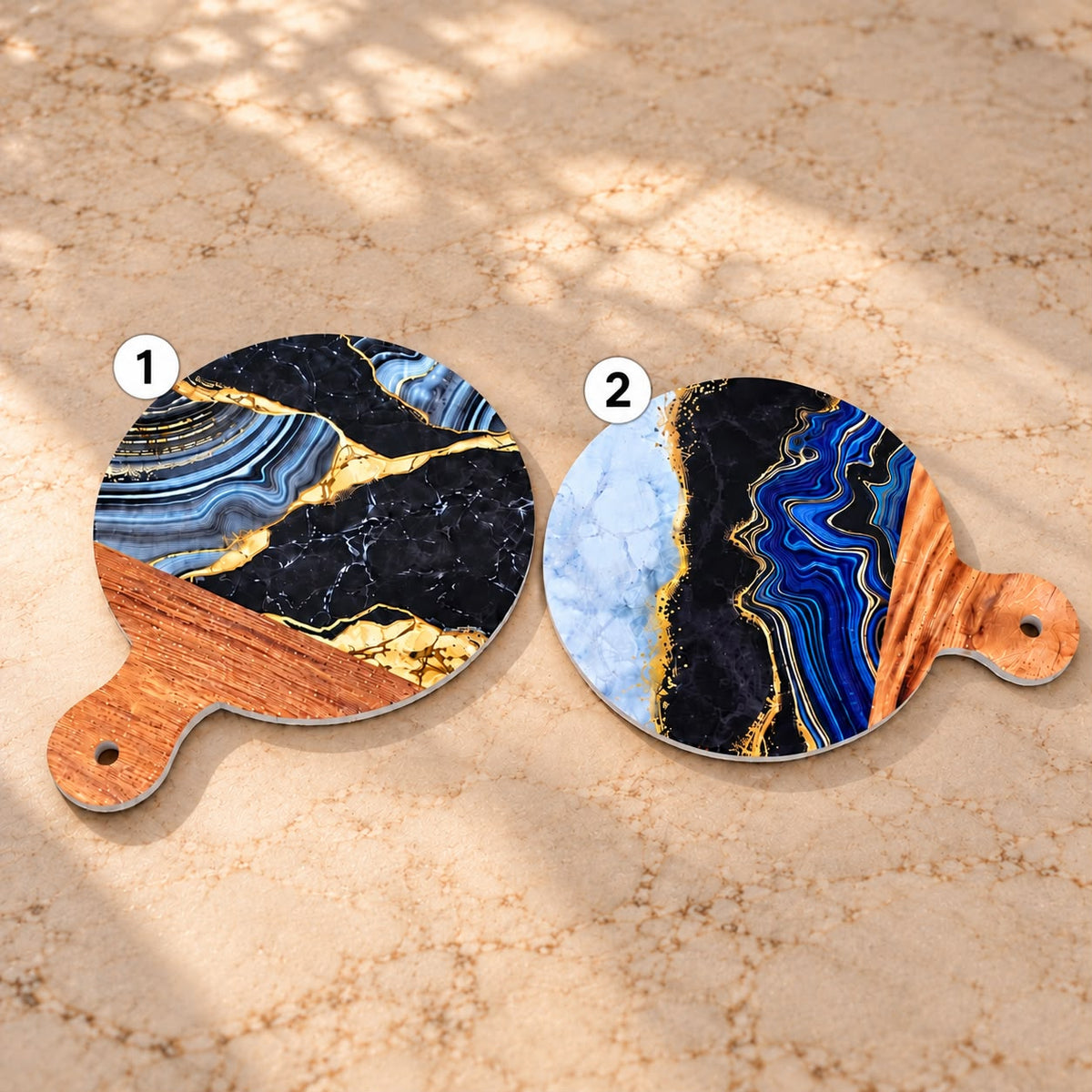 Ceramic Gold Lines Coasters & Wall Decor
