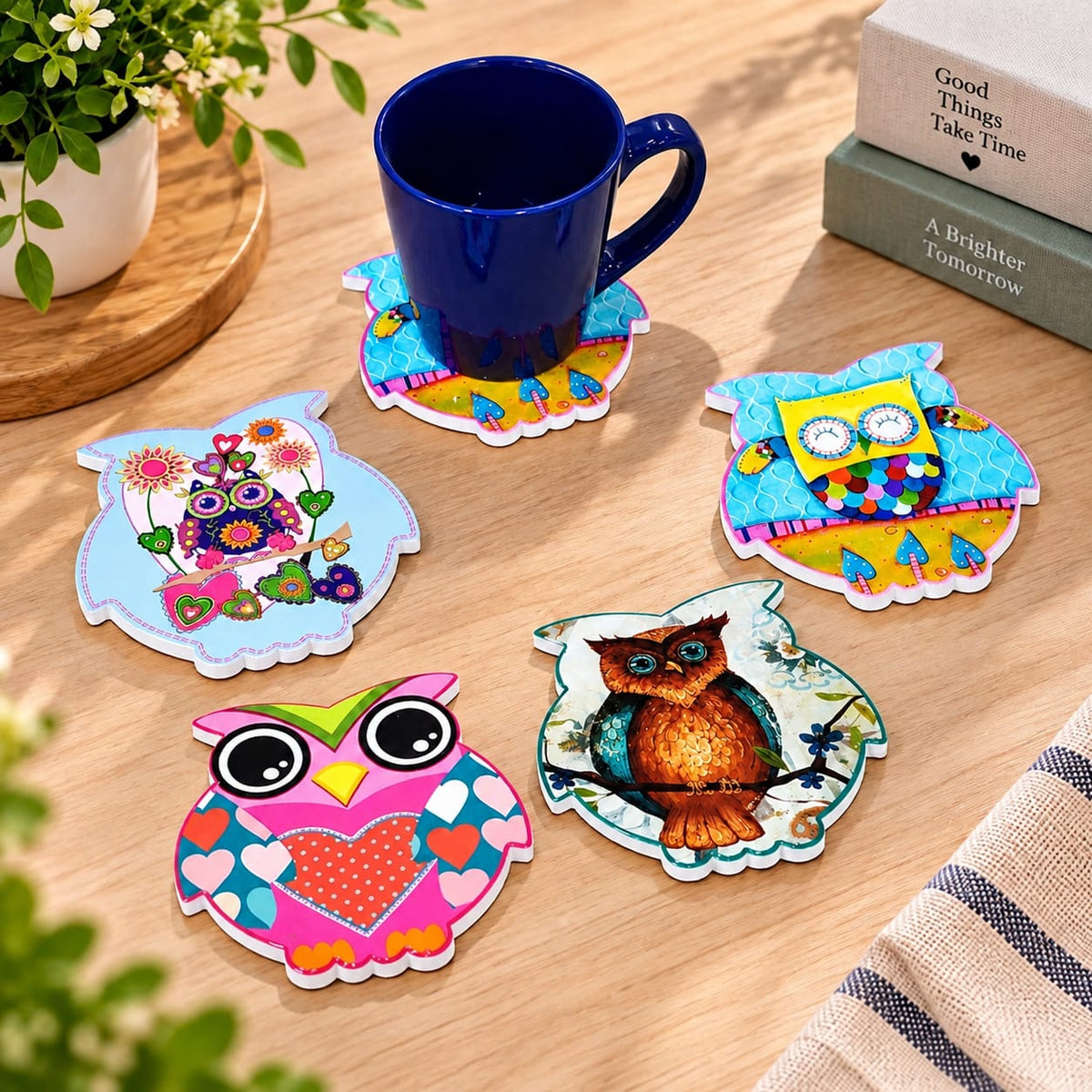 Ceramic Owls Coasters
