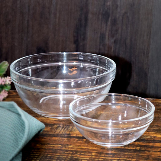 Classic Round Glass Bowls Set