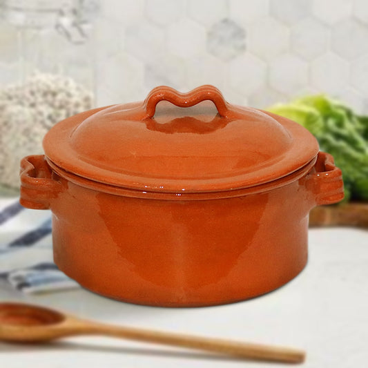 Clay Serving Pot with Lid