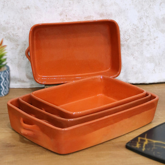 Clay Rectangle Serving Dishes Set