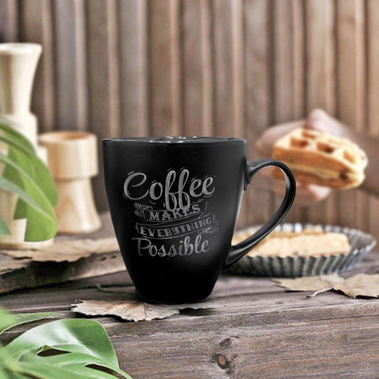 Black Coffee Porcelain Mug