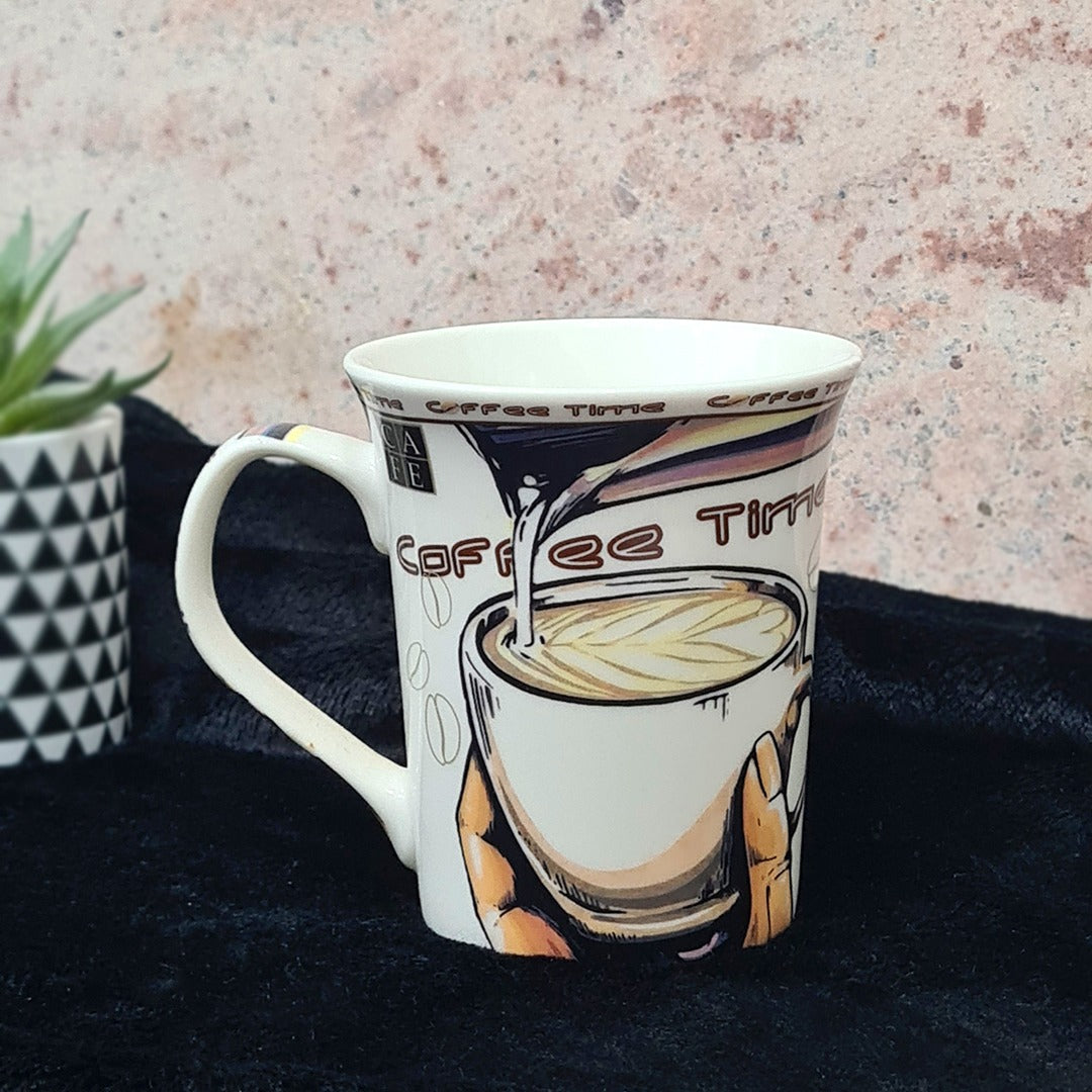 Coffee Time Porcelain Mugs