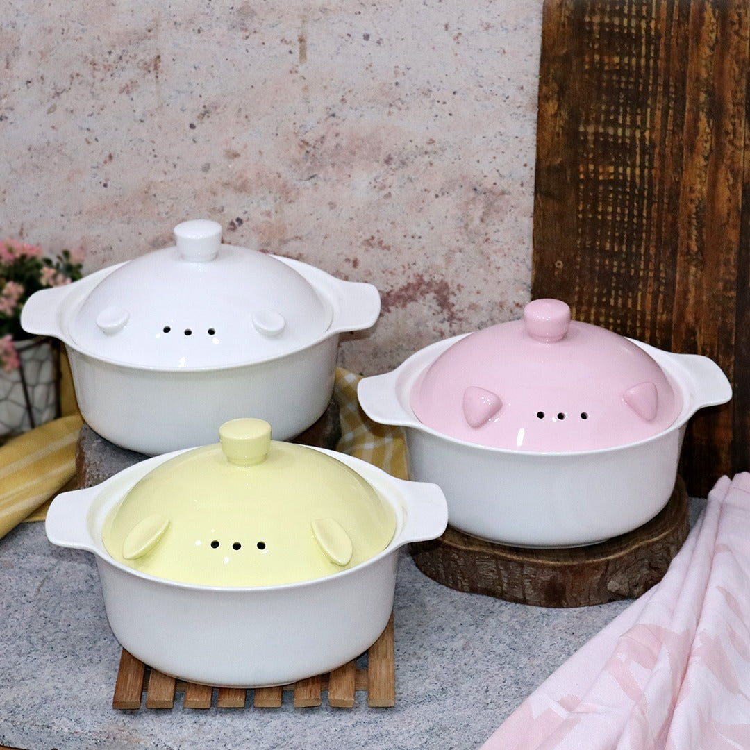 Colorful Lids Porcelain Soup Tureens