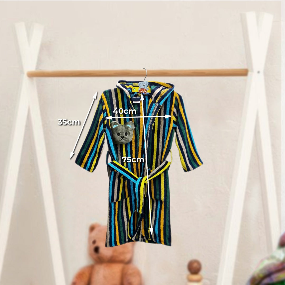 Colorful Lines Kids Bathrobe