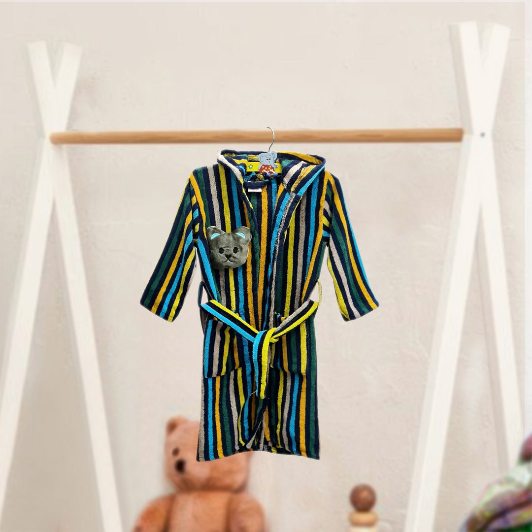 Colorful Lines Kids Bathrobe