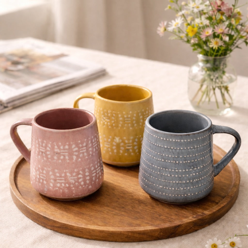Colorful Pattern Porcelain Mugs