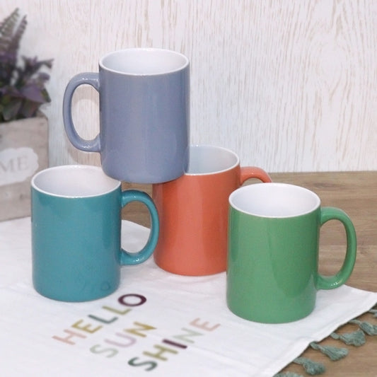 Colorful Plain Porcelain Mugs