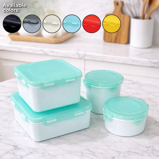 Plastic Microwave-Safe Containers Set (4pcs)