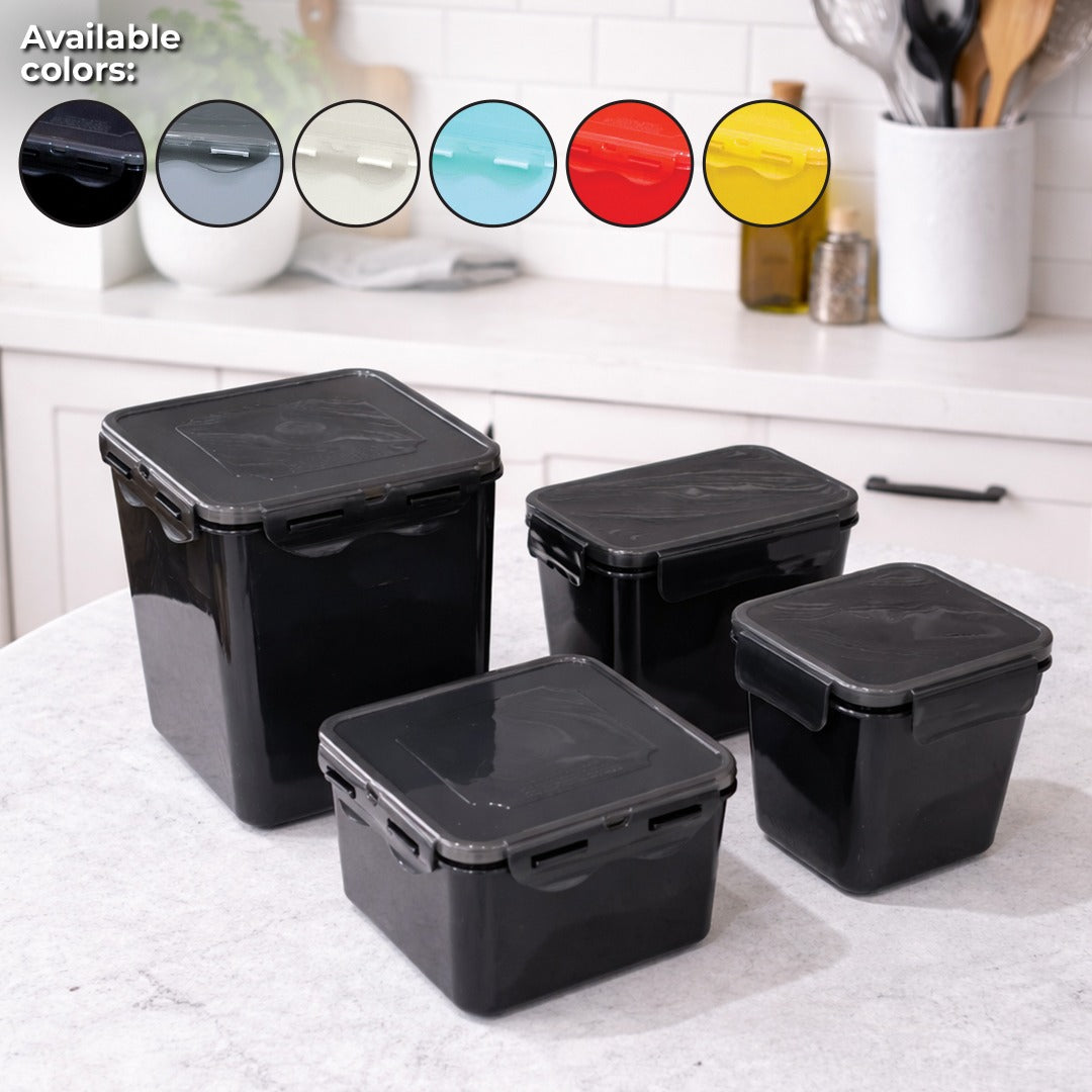 Plastic Microwave-Safe Containers Set (4pcs)