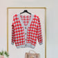 Colorful Thick Wool Sweater with Buttons
