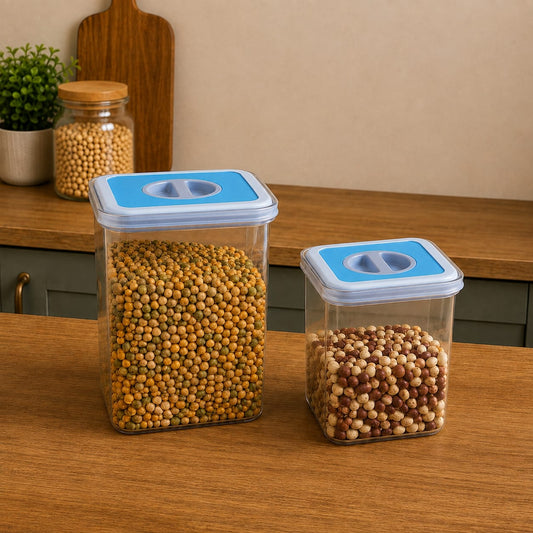 Twist-lock Airtight Blue Plastic Containers