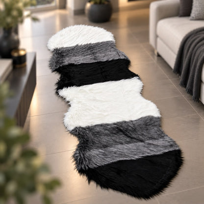 Faux Fur Multicolor Long Rug (Available in 3 colors)
