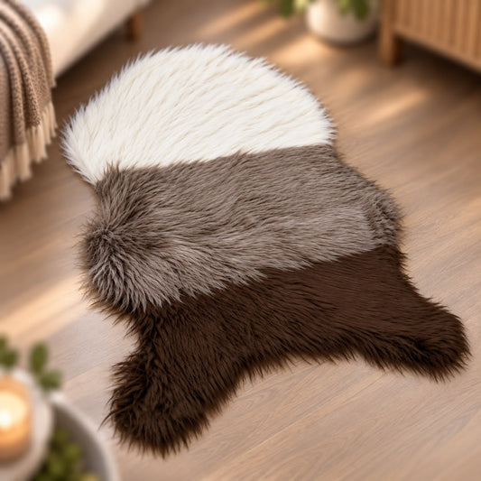 Faux Fur Multicolor Rug (Available in 3 colors)