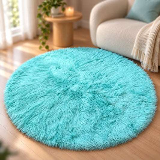 Faux Fur Big Round Rug (Available in 4 colors)