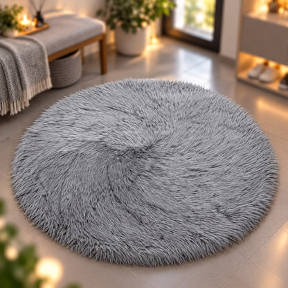 Faux Fur Big Round Rug (Available in 4 colors)