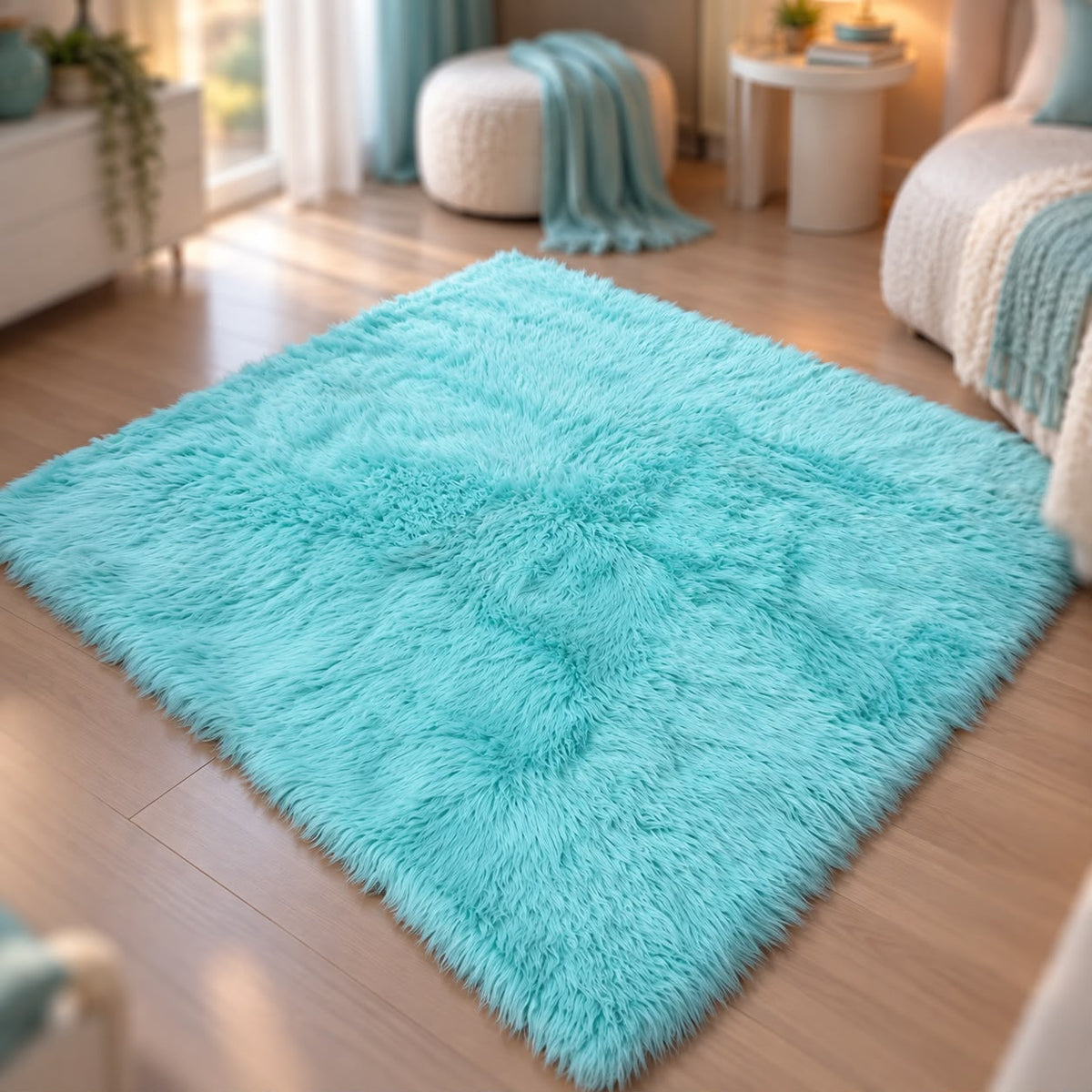 Faux Fur Big Rectangle Rug (Available in 3 colors)