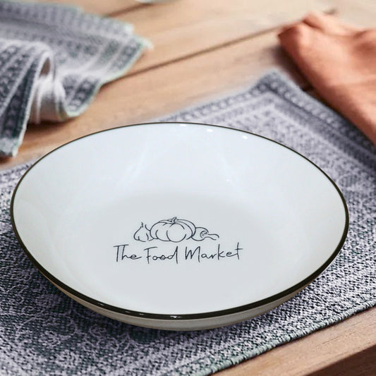 Food Market Porcelain Plate