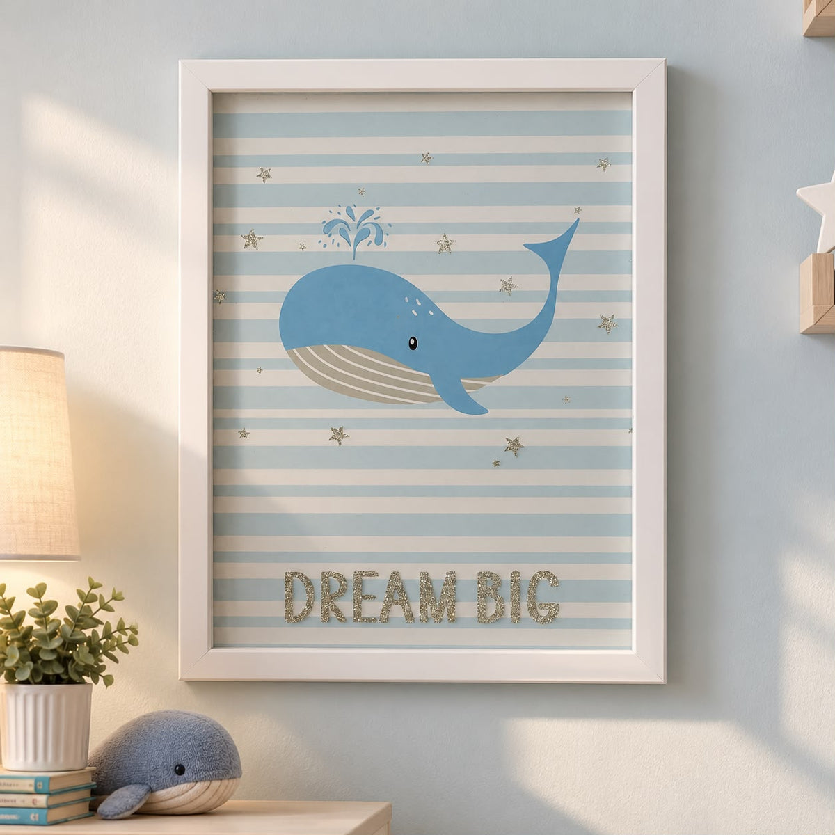 White Dream Big Wooden Picture Frame