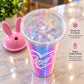 Bunny Frosty Plastic Cup with Straw 500ml