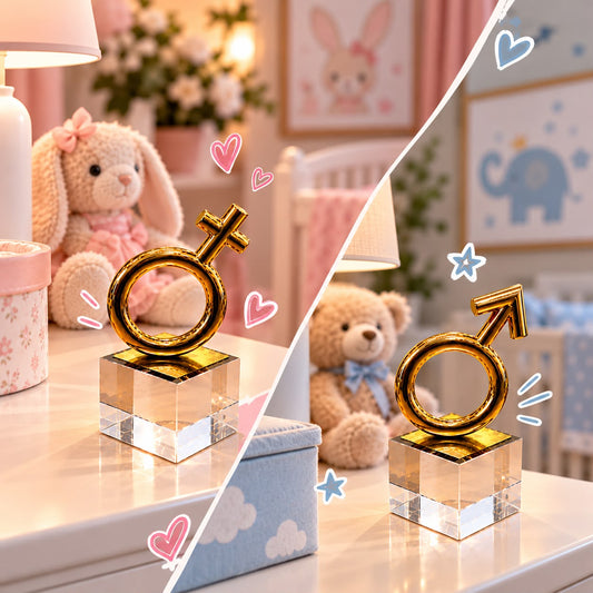 Gold Gender Symbols Figurines