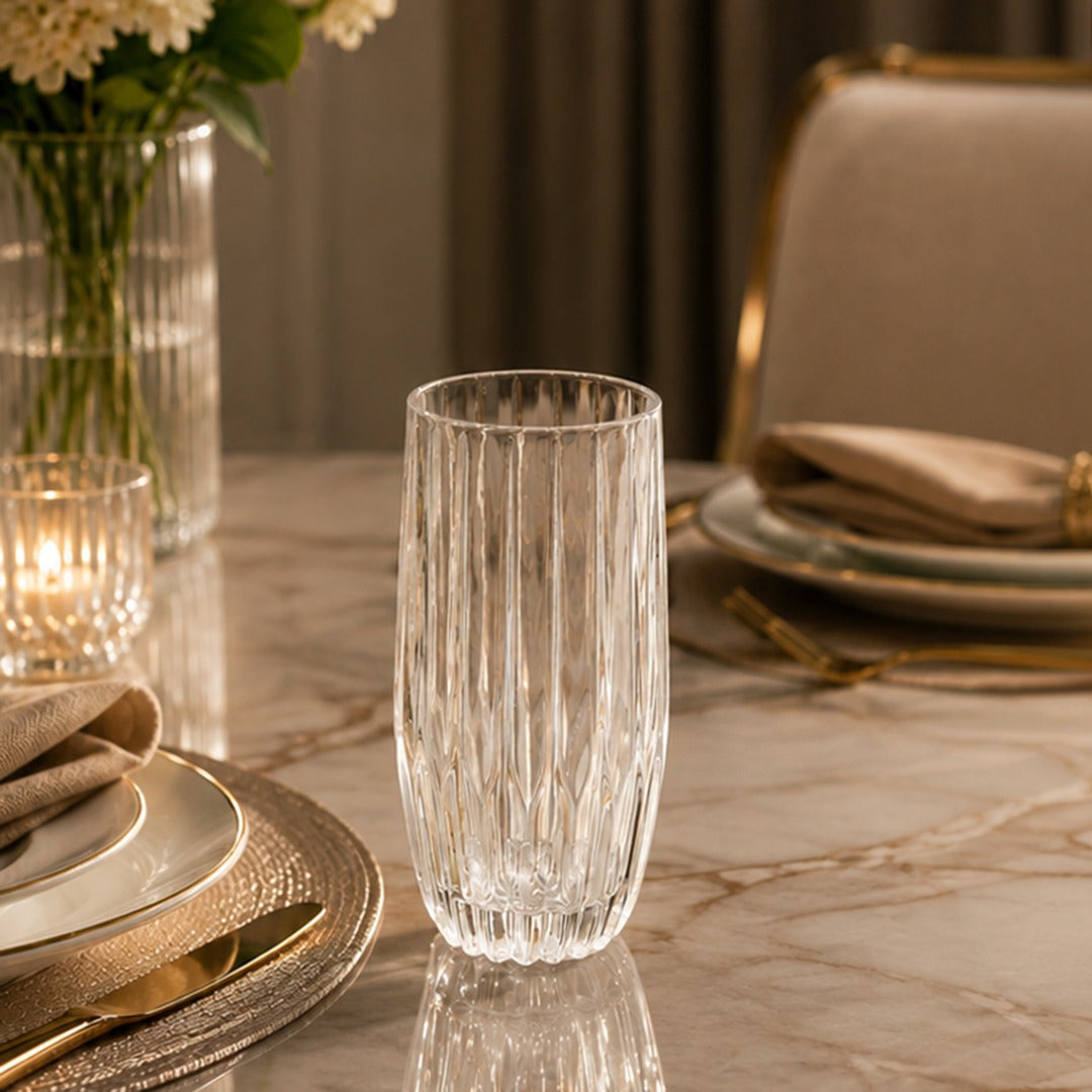 Lines Glass Cups 355ml (6 Cups)