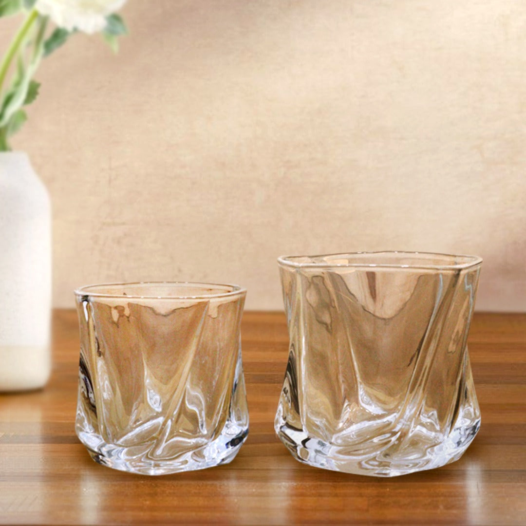 Glass Swirls Cups Set