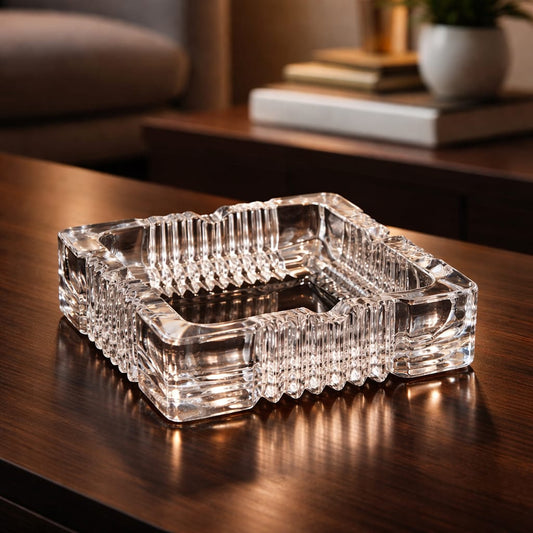 Square Glass Big Ashtray
