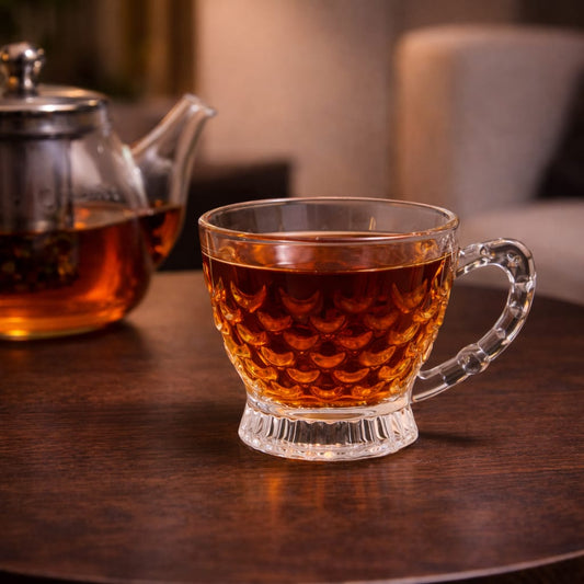 Glass Cups with Handle 195ml (6 Cups)