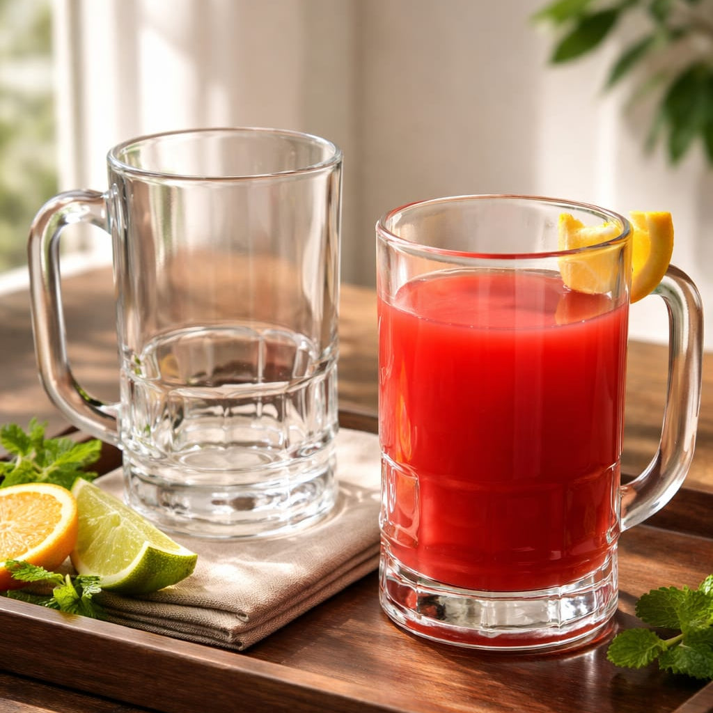 Glass Cups 335ml (2 Cups)