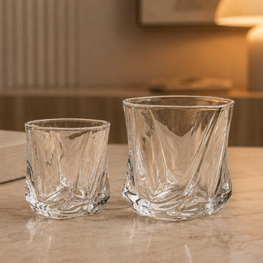 Glass Swirls Cups Set