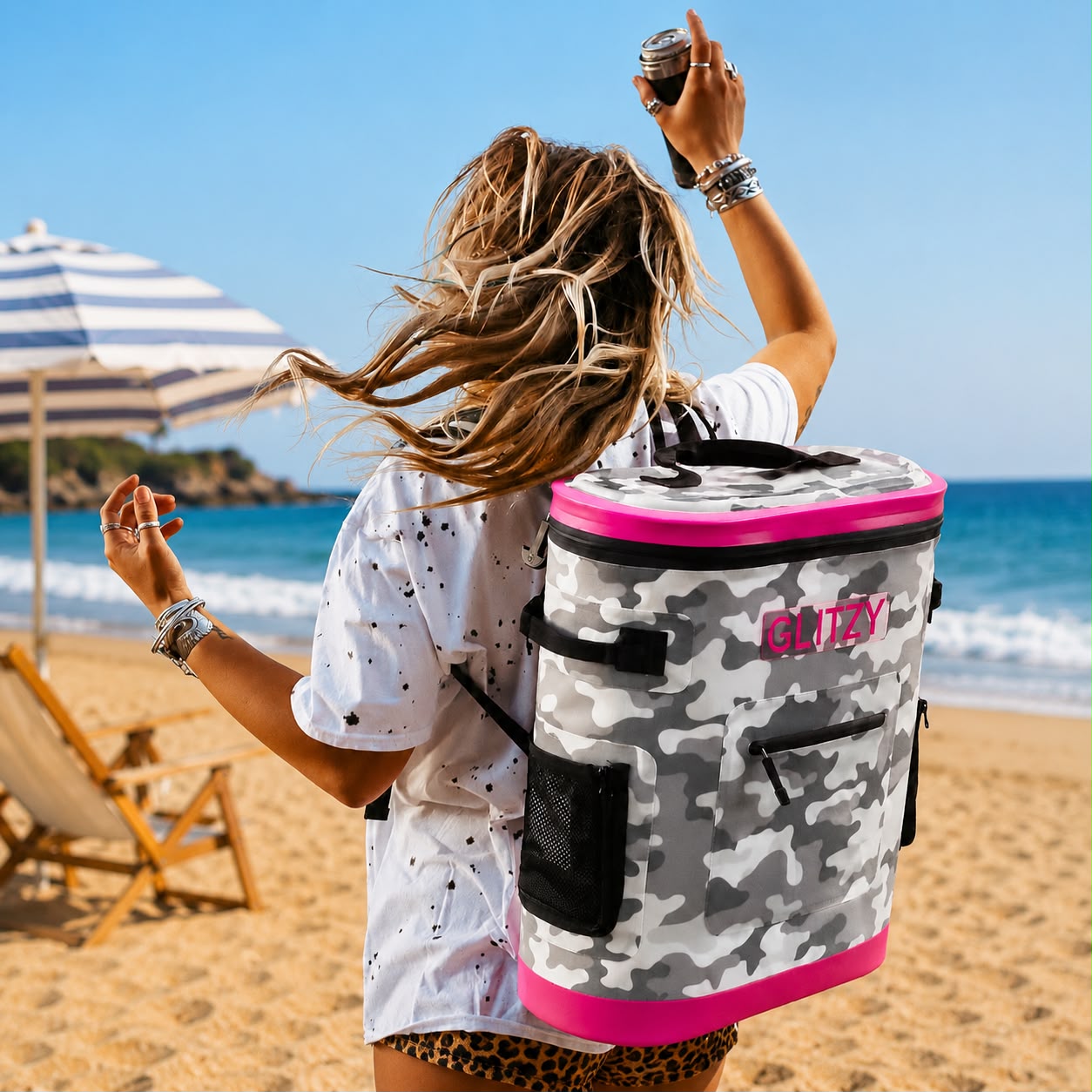 Glitzy Waterproof Cooler Bag/Backpack 30L