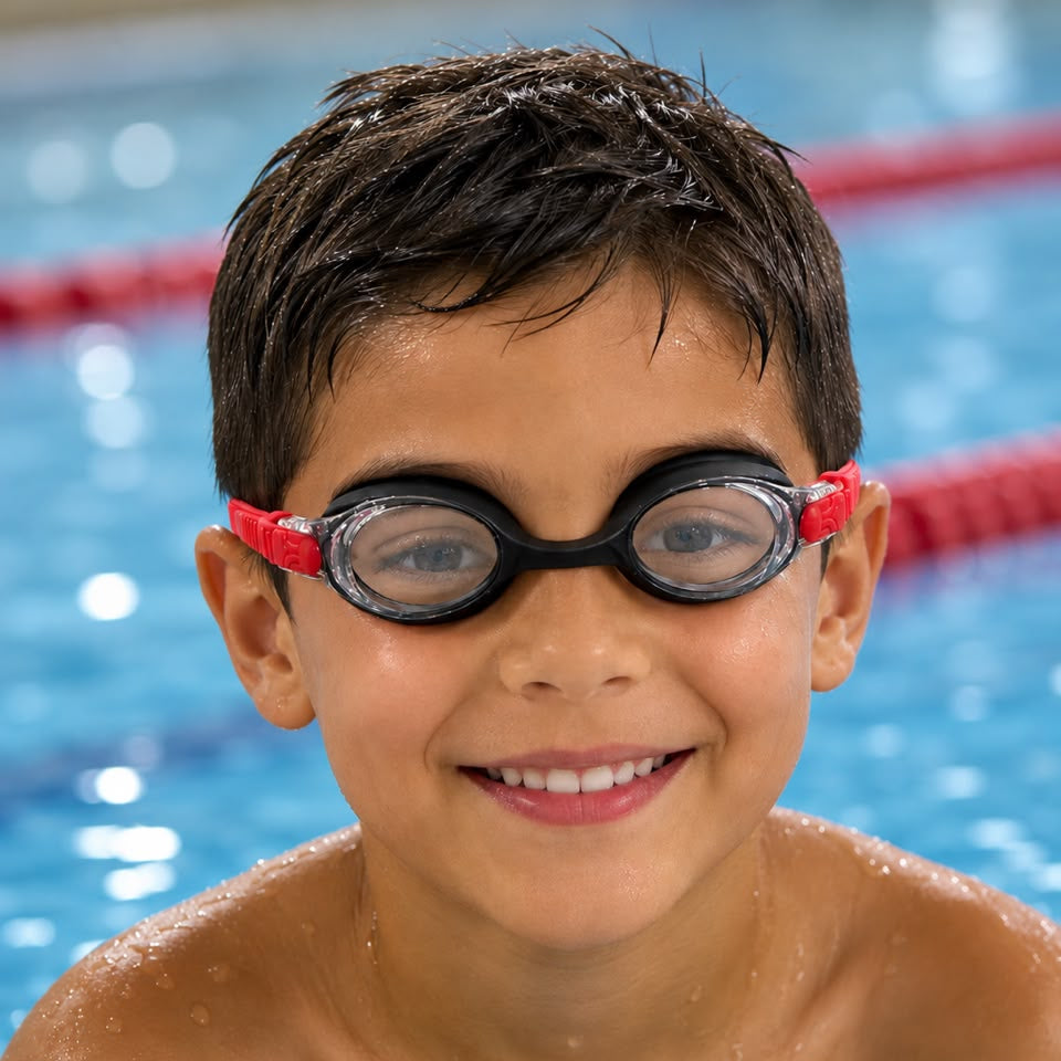Black Swimming Goggles (Ages 5-10y)