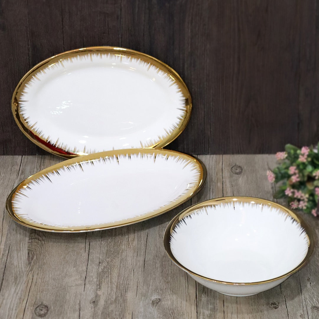 Gold Lines Porcelain Set