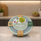 Gourmet Blue Plastic Bowls with Lids Set (6pcs)
