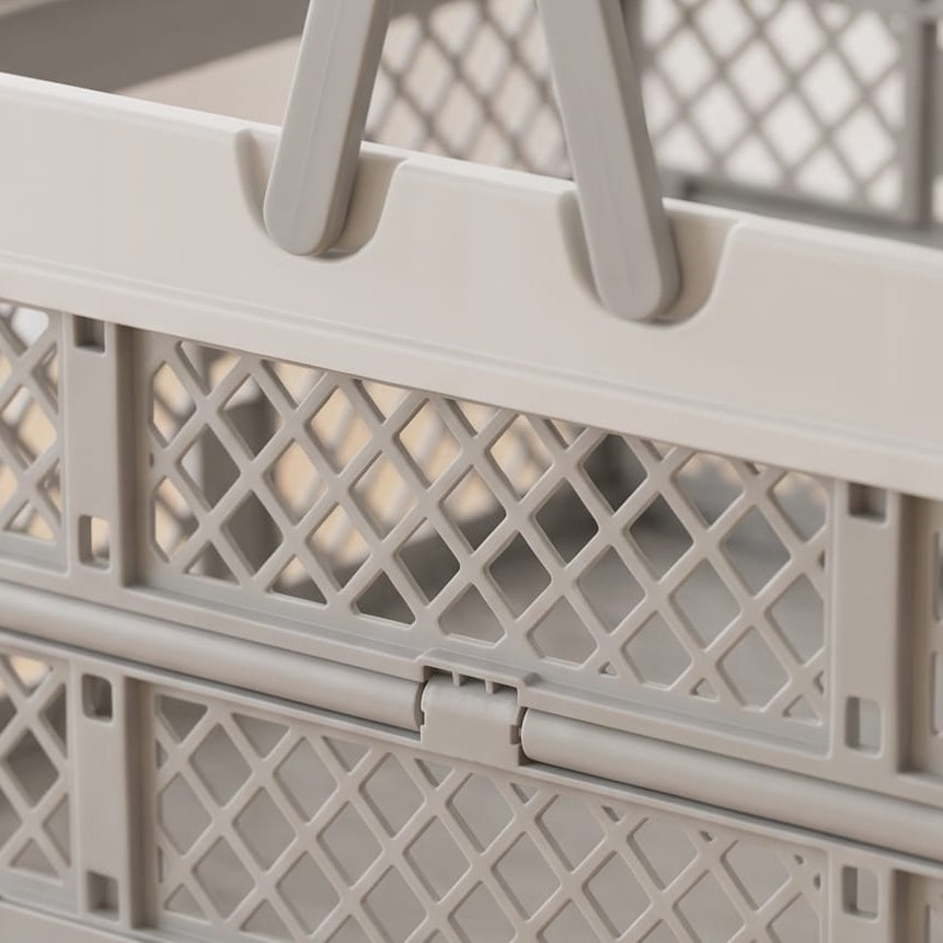 Grey & White Plastic Basket