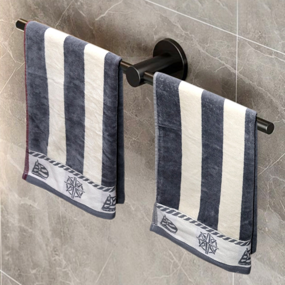 Grey Ship Cotton Face Towel
