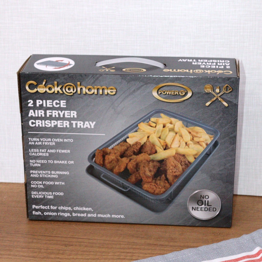 2-Piece Rectangle Oven Basket & Tray Set