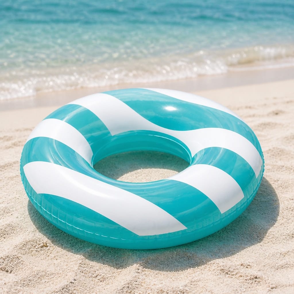 Turquoise Inflatable Ring Floaty (Ages 9+)