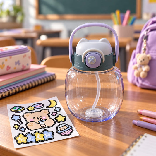 Kids Plastic Water Bottle with Stickers 1100ml