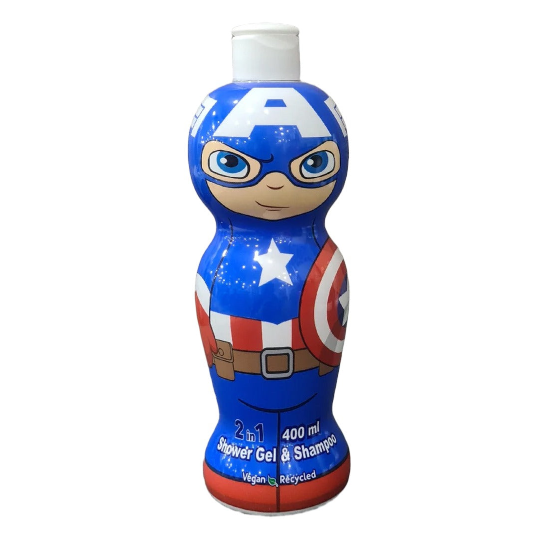 Dermatologically Tested Captain America Shower Gel & Shampoo 400ml