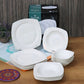 Lightweight Top Quality Porcelain Square White Set with Box