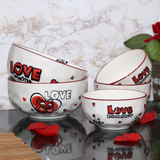 Love Monster Porcelain Bowls Set