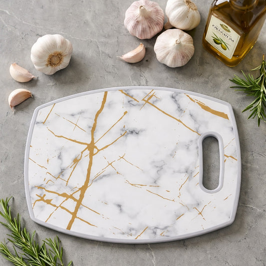 White Marbled Big Plastic Cutting Board