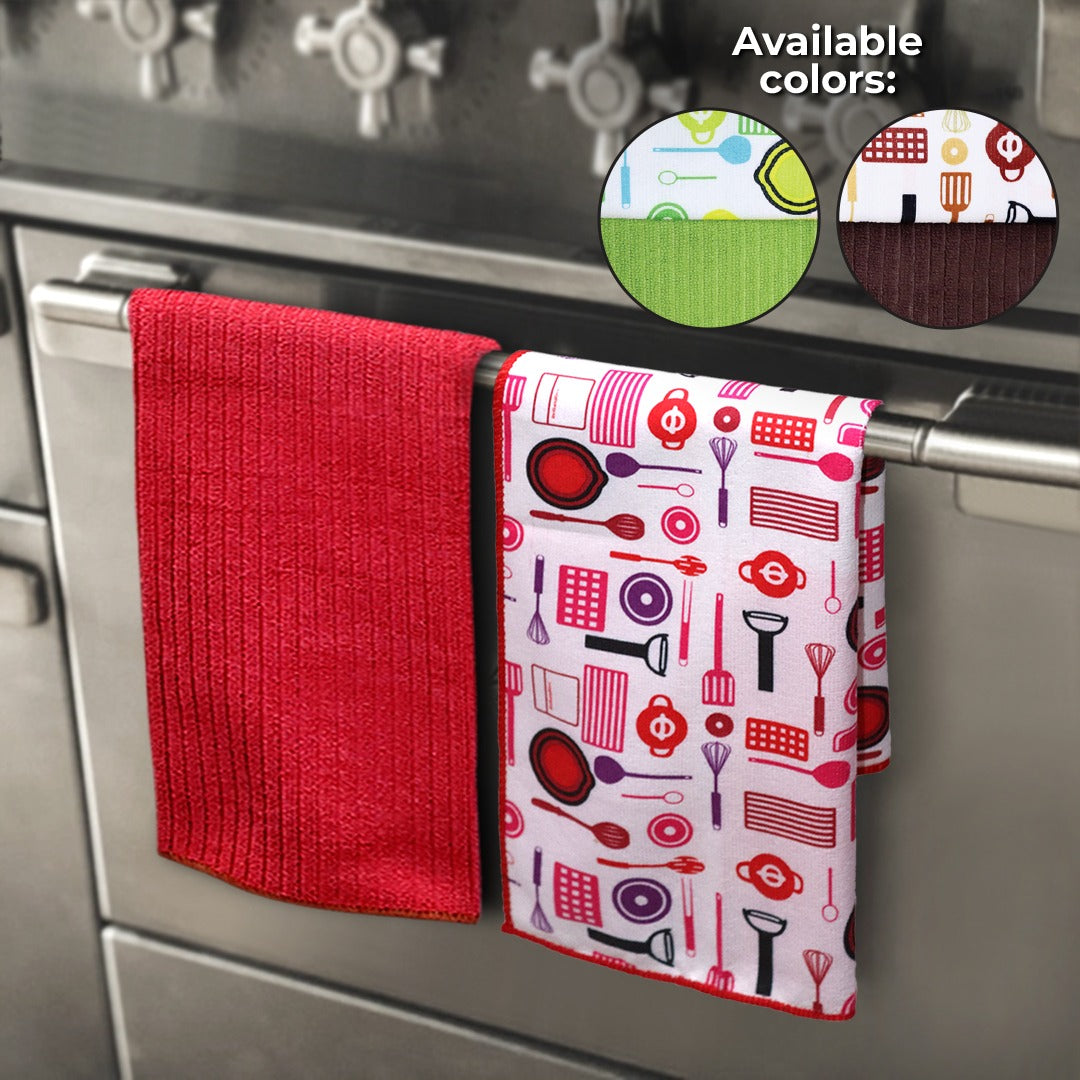 Kitchen Microfiber Cleaning Towels Set (2pcs)