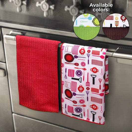 Kitchen Microfiber Cleaning Towels Set (2pcs)