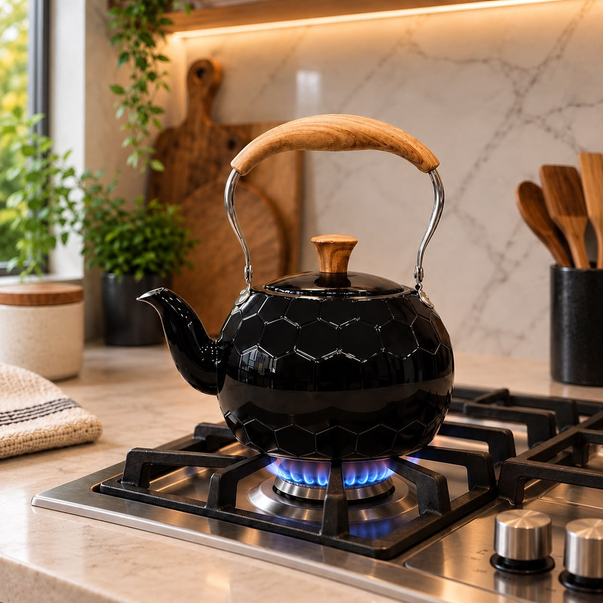Stainless Steel Black Tea Kettle (Available in 2 sizes)