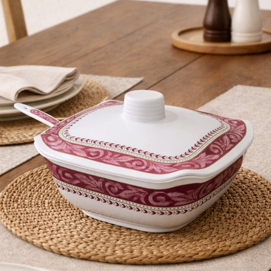 Bordeaux Melamine Pot with Spoon