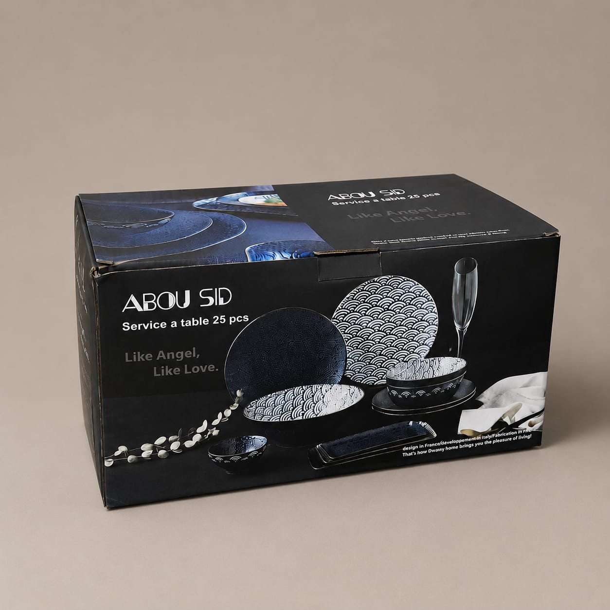 Navy Blue Fine Porcelain Kitchenware Set (25pcs)