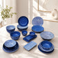 Navy Blue Fine Porcelain Kitchenware Set (25pcs)